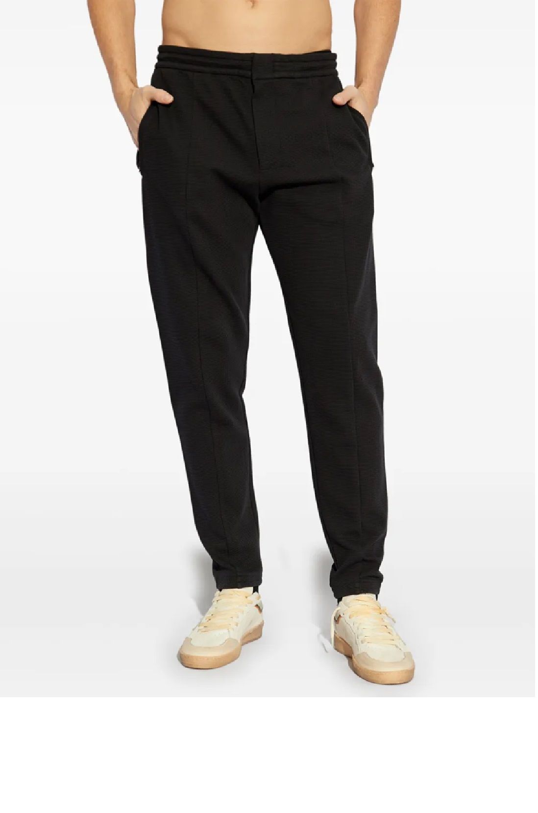 emporio armani archive slacks スラックス Emporio Armani Black Polyamide Trousers for Men
